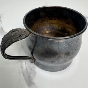 Vintage Community Silver Plated Cup Mug Engraved R.S.S. 5-17-69 Decorative